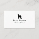 Modern Husky logo Dog Walking Visitekaartje (Voorkant)