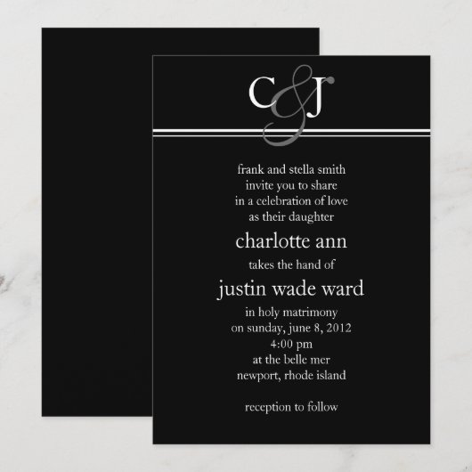 modern; huwelijk kaart (Voorkant / Achterkant)