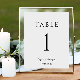 Modern Huwelijk Minimalistisch Script Tafelnummer