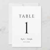 Modern Huwelijk Minimalistisch Script Tafelnummer (Voorkant)