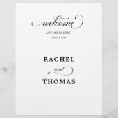 Modern huwelijksceremonie programma (Voorkant)