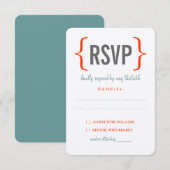 Modern huwelijkshuwelijk RSVP kaartje (Voorkant / Achterkant)