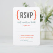 Modern huwelijkshuwelijk RSVP kaartje (Staand voorkant)