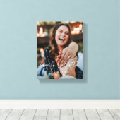 Modern Huwelijkskoppel met volledige foto Canvas Afdruk (Insitu (Houten vloer))