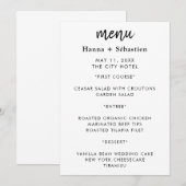 Modern Huwelijksmenu Menu (Voorkant / Achterkant)