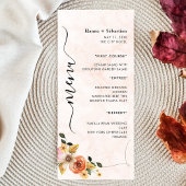 Modern Huwelijksmenu Menu