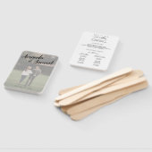 Modern huwelijksprogramma Fans Overlay met foto Handwaaier (Niet-gemonteerd)