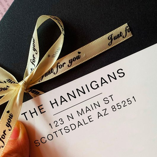 Modern huwelijksreis adres op maat  zelfinktende stempel