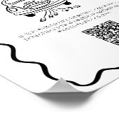 Modern Huwelijksreis Fonds QR Code Bord Poster (Hoek)