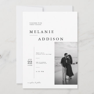 Modern Huwelijksuitnodiging Template voor Redactio Kaart