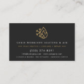 Modern HVAC Services Company Black Gold  Visitekaartje (Voorkant)