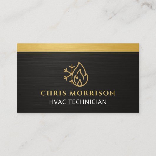 Modern HVAC Technician QR Code Visitekaartje (Voorkant)