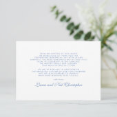 Modern Hydrangea Dusty Blue Wedding Bedankt (Staand voorkant)