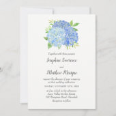 Modern Hydrangea Flowers Wedding Kaart (Voorkant)