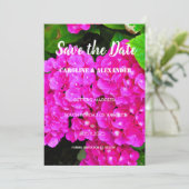 Modern Hydrangea roze Flowers Summer Wedding Save The Date (Staand voorkant)