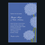 Modern Hydrangeas Wedding Invitation - Blue Kaart<br><div class="desc">Laat je ogen voor moderne kunst op een mooie en elegante manier zien met dit verfrissende,  moderne collectie van de bruiloft Hydrangeas. Meer kleuren en overeenkomende objecten zijn beschikbaar op berryberrynice.com.</div>
