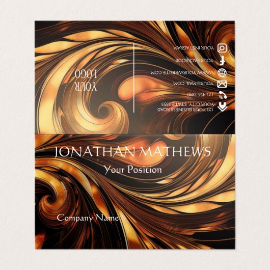 Modern I Abstract 4 Visitekaartje (Buitenkant ongevouwen)