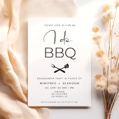 Modern I Do BBQ Engagement Party Kaart