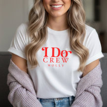 Modern I Do Crew Mooi Rode Bruidsmeisje