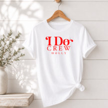 Modern I Do Crew Mooi Rode Bruidsmeisje