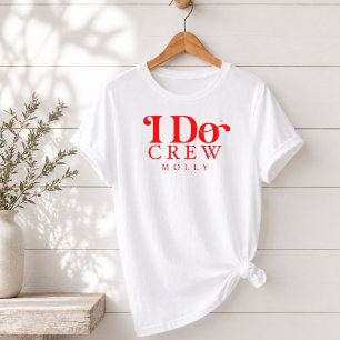 Modern I Do Crew Mooi Rode Bruidsmeisje Tri-Blend Shirt