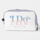 Modern I Do Crew Pastel Gradient Bridesmaid Toilettasje (Voorkant)