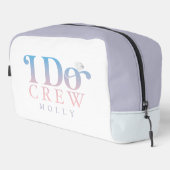 Modern I Do Crew Pastel Gradient Bridesmaid Toilettasje (Rechterhoek)