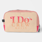 Modern I Do Crew Sunset Gradient Bridesmaid Toilettasje (Voorkant)