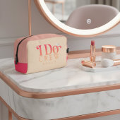 Modern I Do Crew Sunset Gradient Bridesmaid Toilettasje