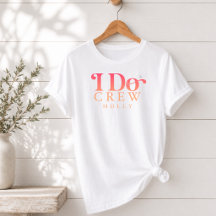 Modern I Do Crew Zonsondergang Gradiënt Bruidsmeis
