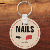 Modern I Do Nails (Nail Technicia) Sleutelhanger (Voorkant)