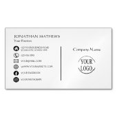 Modern I Eenvoudig Magnetisch Visitekaartje (Voorkant)