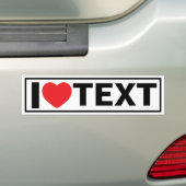 Modern I Heart Custom Bumpersticker (Op auto)