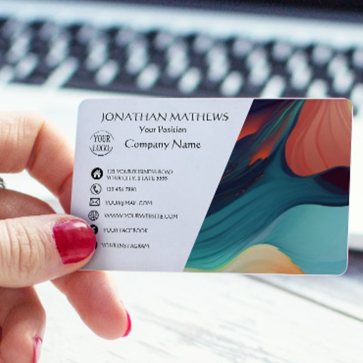 Modern I Kleurrijk Abstract Visitekaartje