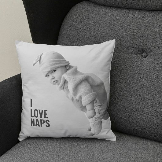 Modern I Love Naps | Babyfoto  Kussen