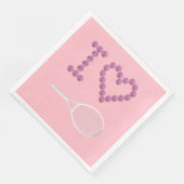 Modern I Love Tennis Pink Paars Servet (Hoek)
