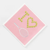 Modern I Love Tennis roze Servet (Hoek)