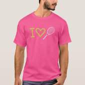 Modern I Love Tennis roze T-shirt (Voorkant)
