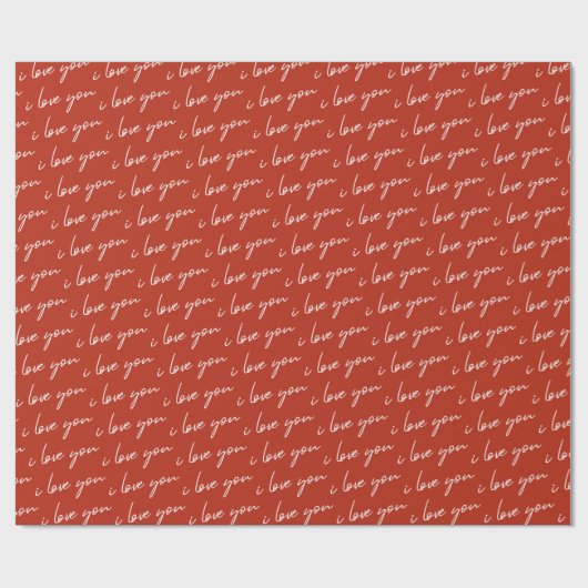 Modern I Love You Cadeaupapier (Vlak)