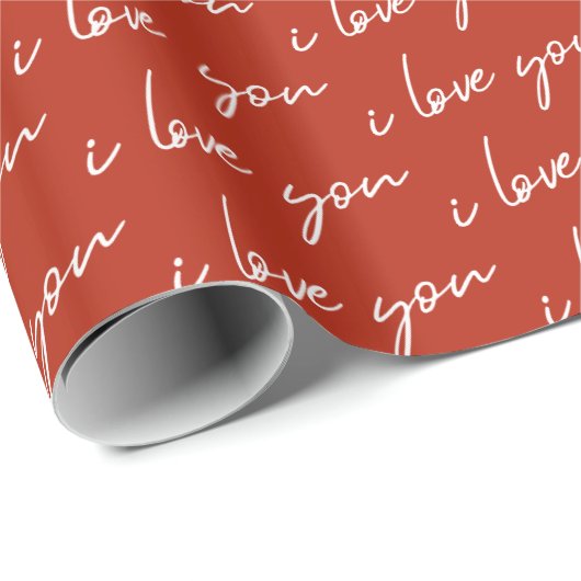 Modern I Love You Cadeaupapier (Rol Hoek)