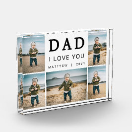 Modern I Love You Dad Grid Collage 5 Photo Block Fotoblokken