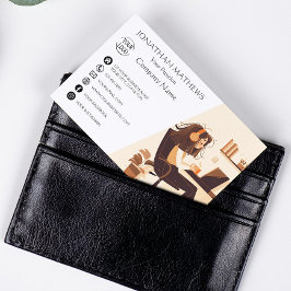 Modern I Meisje Werken Visitekaartje