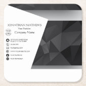 Modern I Zwart Abstract Kartonnen Onderzetters (Voorkant)