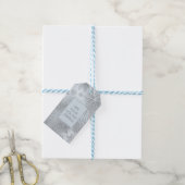 Modern Ice Blue Sneeuwvlokken Gift Label Cadeaulabel (Met Touw)