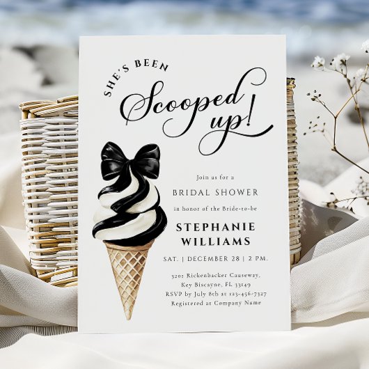 Modern Ice Cream Bridal Shower Kaart