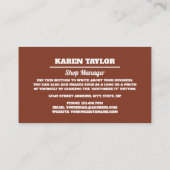 Modern Ice Cream Parlor Visitekaartje (Achterkant)