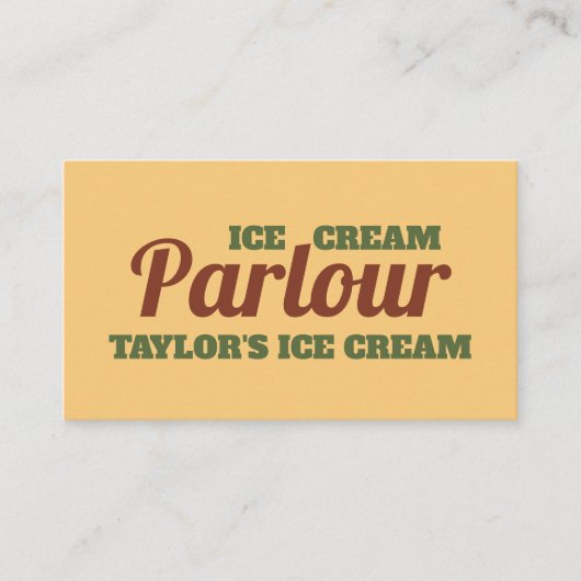 Modern Ice Cream Parlor Visitekaartje (Voorkant)