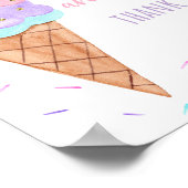 Modern Ice Cream Sprinkles Verjaardagscadeau Teken Poster (Hoek)