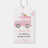 Modern Ice Cream Truck Birthday Bedankt Cadeaulabel (Voorkant)