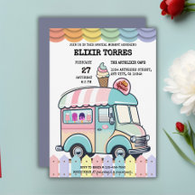 Modern Ice Cream Truck Sprinkles Baby shower